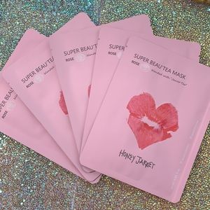 5pack HONEY JARRETk-beauty super beau’tea rose face masks